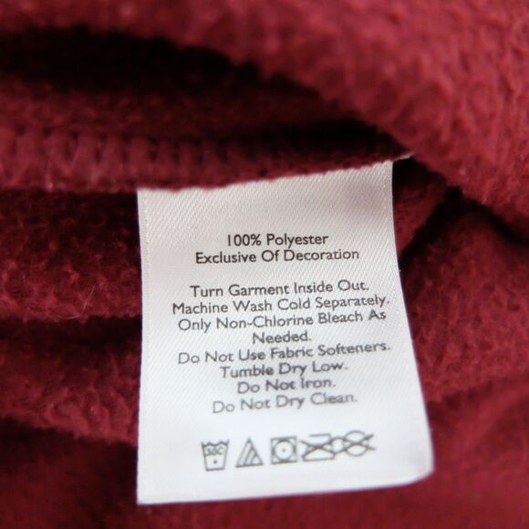 Eddie Bauer Maroon Fleece 1/4 Zip Pullover Sweater Size Large - Picture 7 of 10